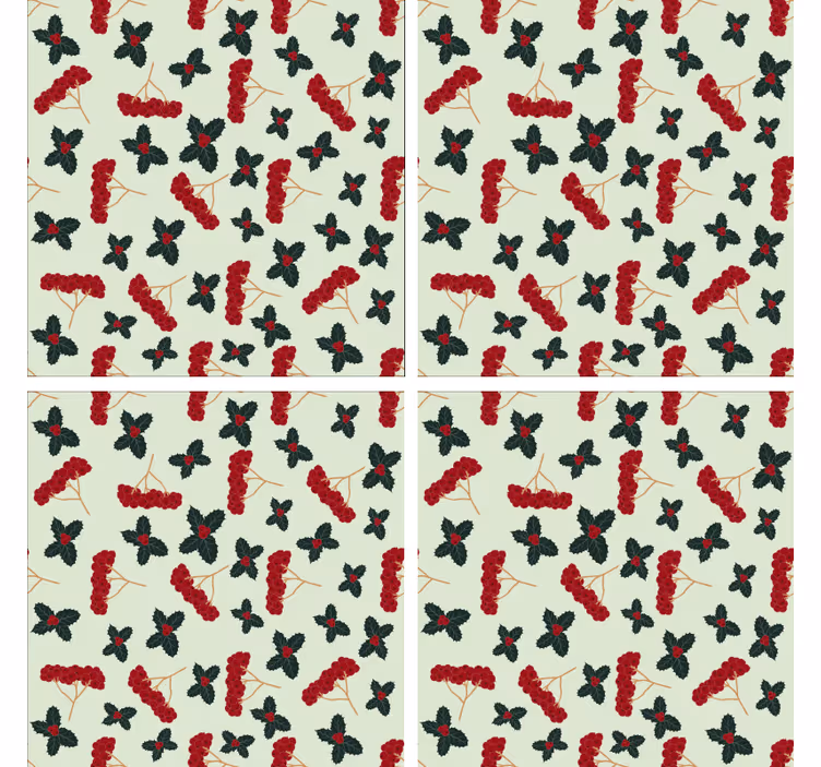 Texture coaster with floral inspired design - TenStickers