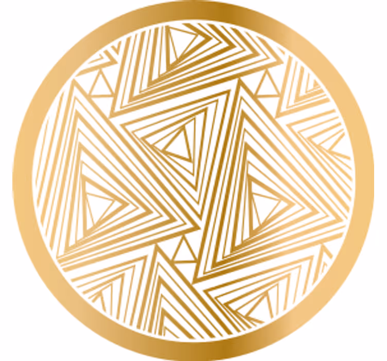 Texture coaster with triangular geometric pattern - TenStickers