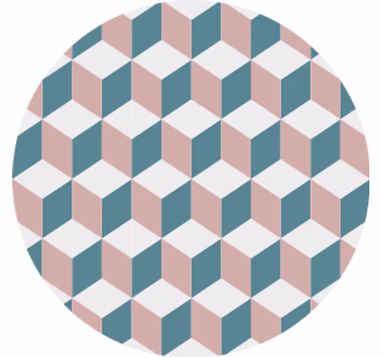 Texture coaster geometric cube design - TenStickers
