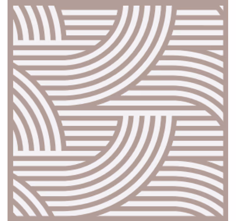 Texture coaster with layered line design - TenStickers