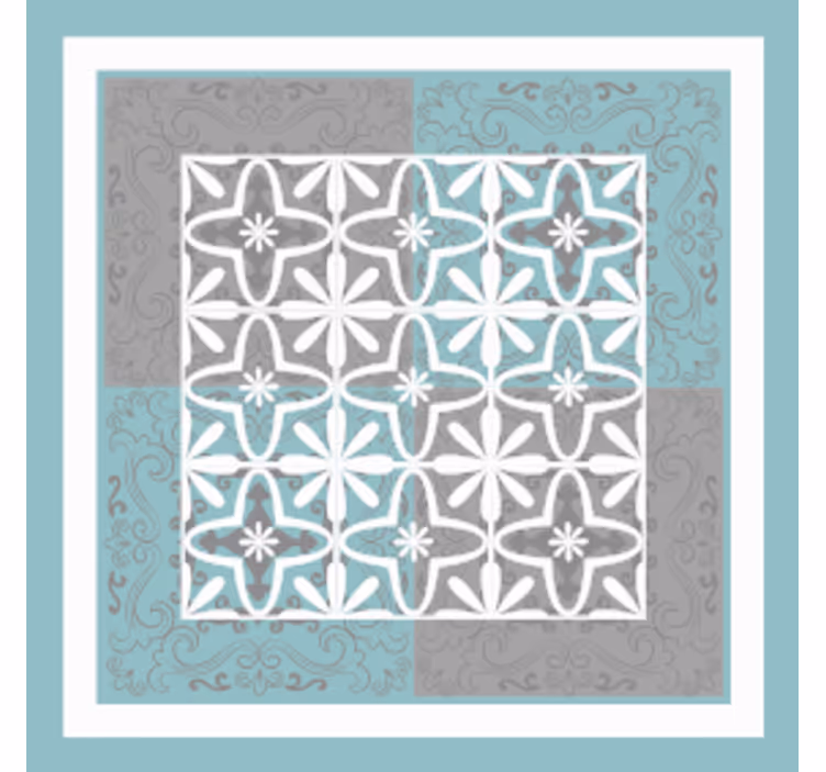 Tile coasters detailed botanical emblem - TenStickers