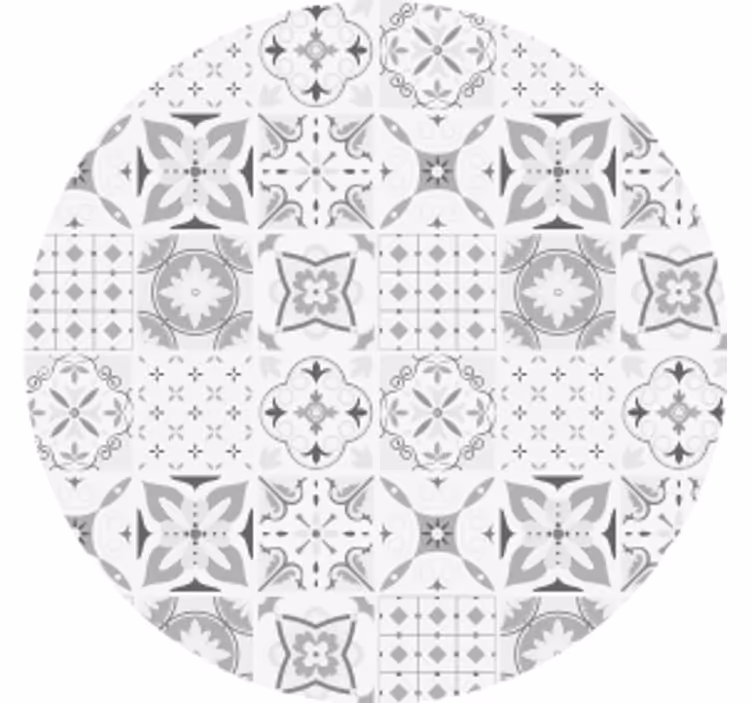 Texture coaster geometric floral design - TenStickers