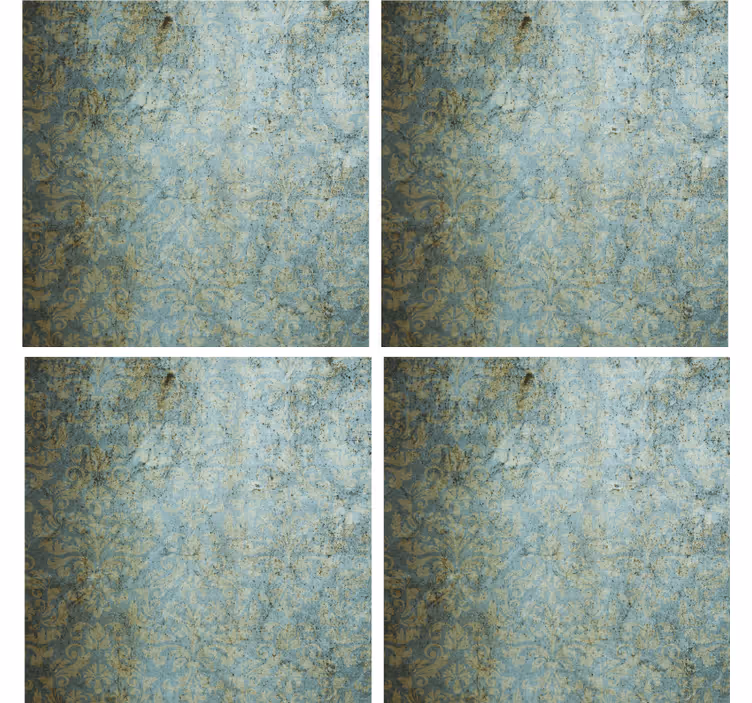 Aged blue pattern texture coaster - TenStickers