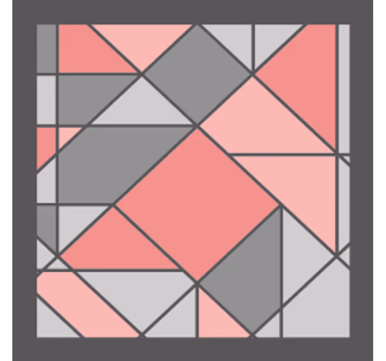 Texture coaster with geometric pattern design - TenStickers