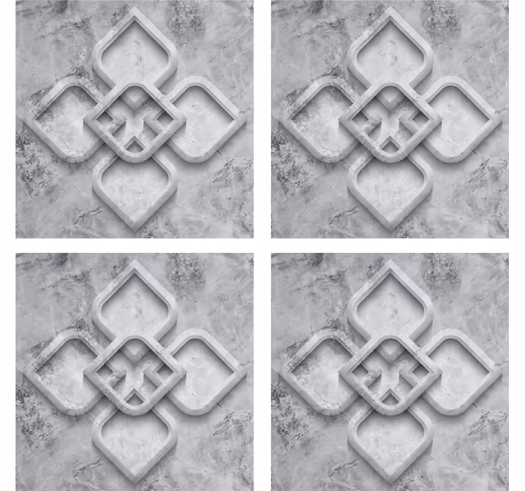 Texture coaster elaborate grey motif - TenStickers