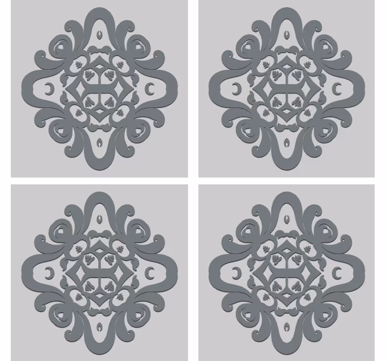Texture coaster with detailed pattern design - TenStickers