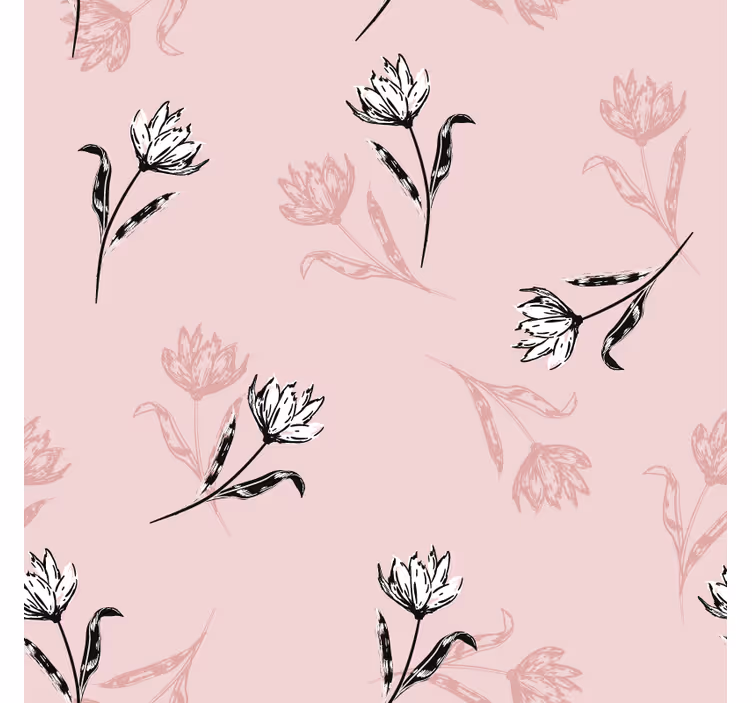 Texture coaster with floral design in soft hues - TenStickers