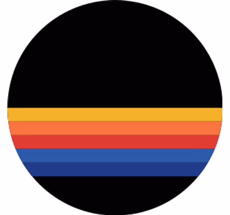 Texture coaster colorful striped circular design - TenStickers