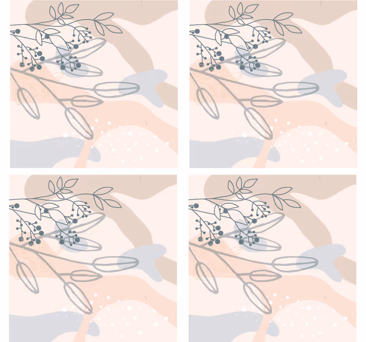 Texture coaster floral abstract designs - TenStickers