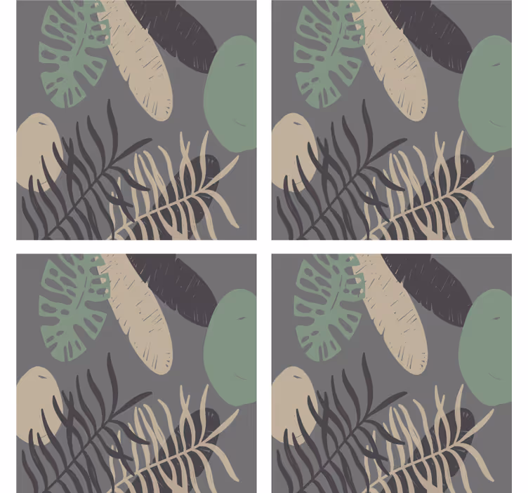 "Boho" style jungle modern coaster - TenStickers