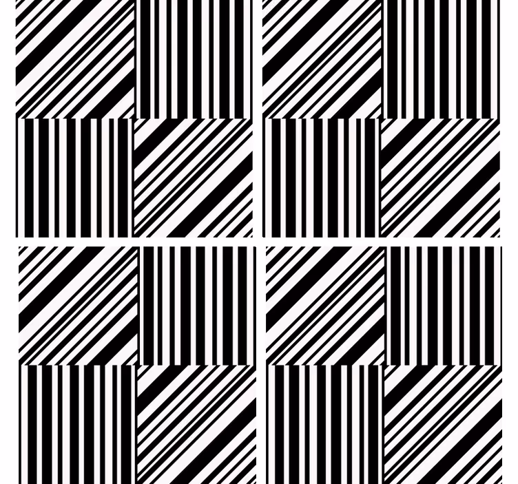 Texture coaster striped pattern squares - TenStickers