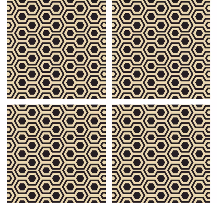 Texture coaster with honeycomb pattern design - TenStickers