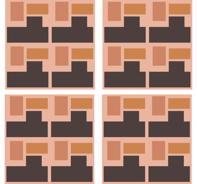 Texture coaster geometric block design - TenStickers