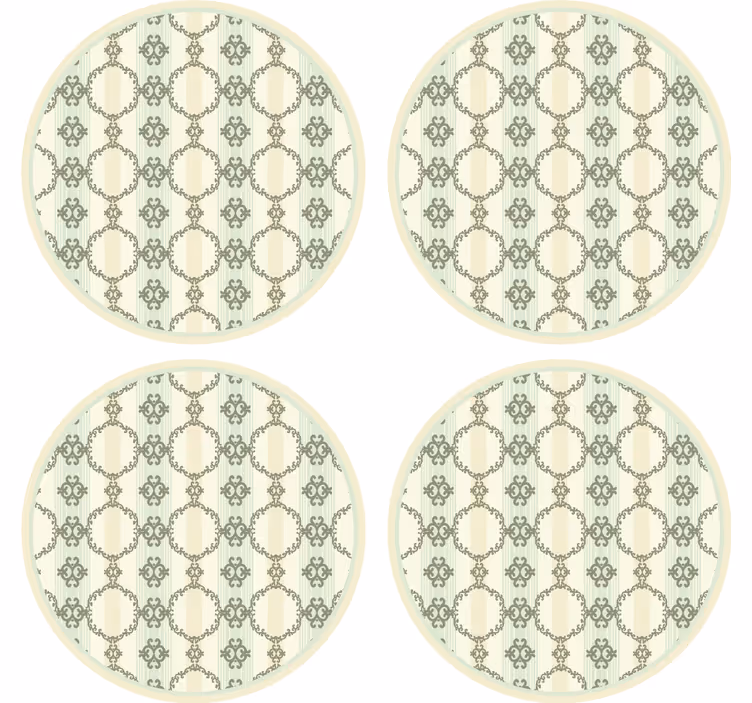 Texture coaster with detailed round designs - TenStickers