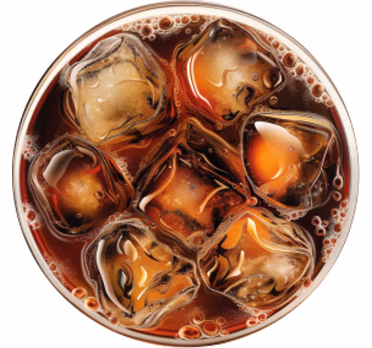Cola texture drink coasters - TenStickers