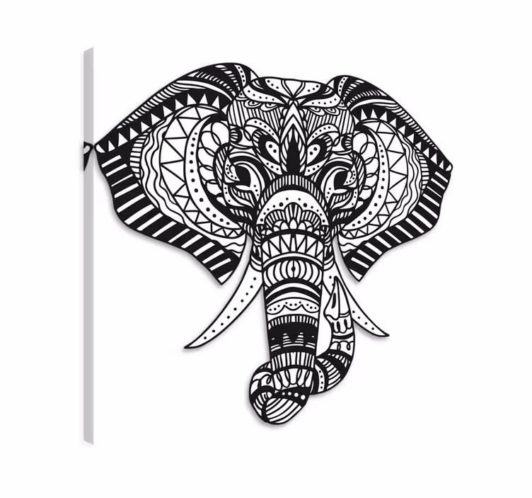 Elephant wallart ethnic elephant wallart - TenStickers