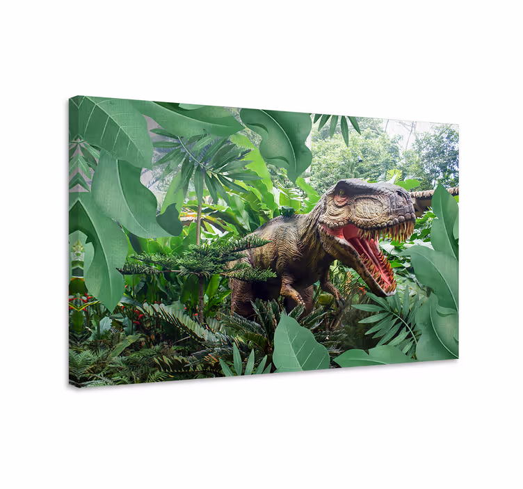 Dinosaur canvas wall art t rex kids wall mural - TenStickers