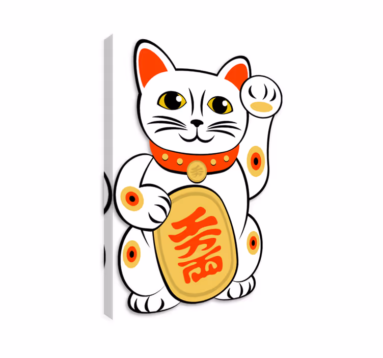 Cat wall art chinese cat wall decal - TenStickers