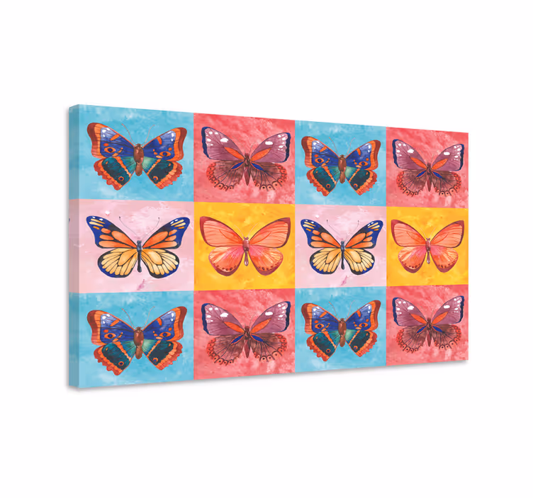 Butterfly canvas with colorful butterflies - TenStickers