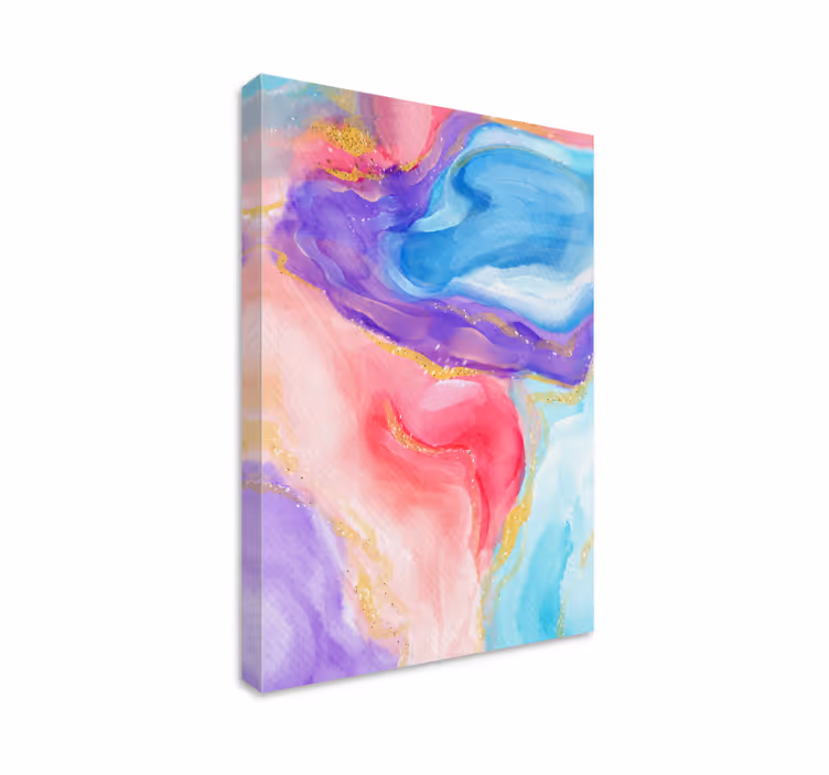 Abstract wall art 1 fluid color flow - TenStickers