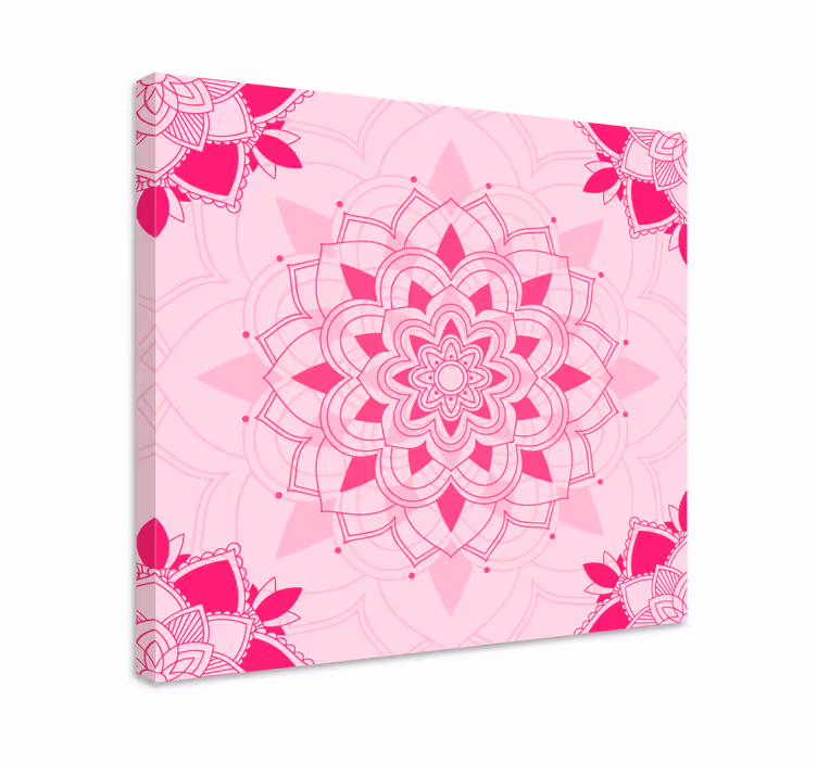 Zen canvas art intricate floral mandala - TenStickers