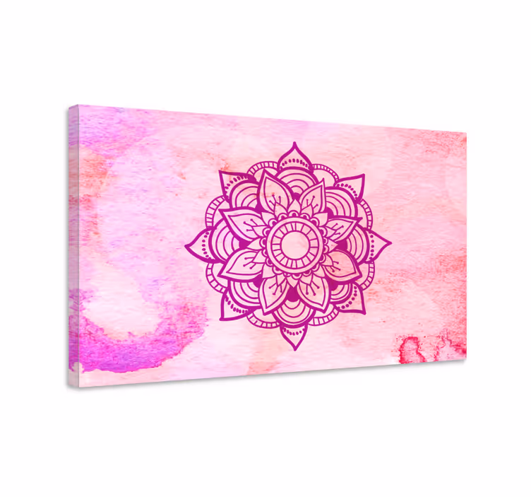 Mandala canvas elaborate botanical design - TenStickers