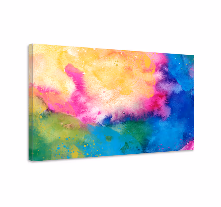 Abstract wall art 1 vibrant watercolor whirls - TenStickers
