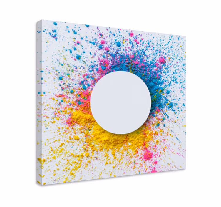 Ornamental canvas print colorful powder burst - TenStickers