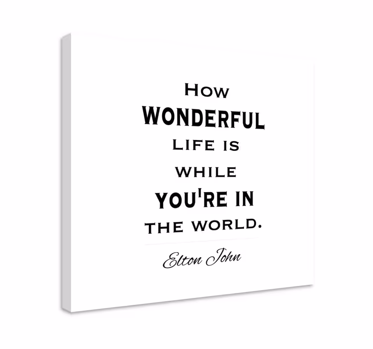 Your Song lyrics music canvas art - TenStickers