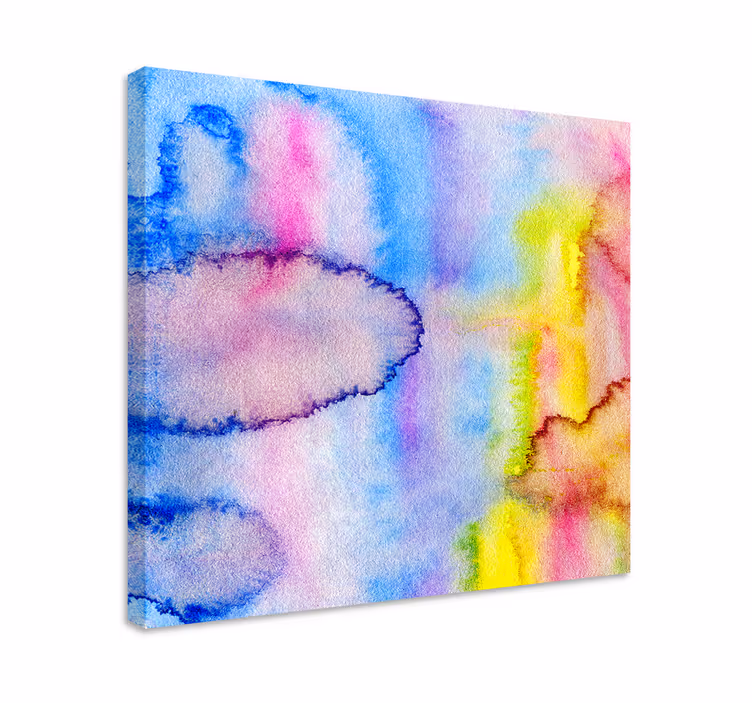 Abstract wall art 1 colorful watercolor blends - TenStickers