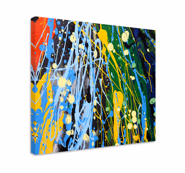 Abstract wall art 1 colorful splash design - TenStickers