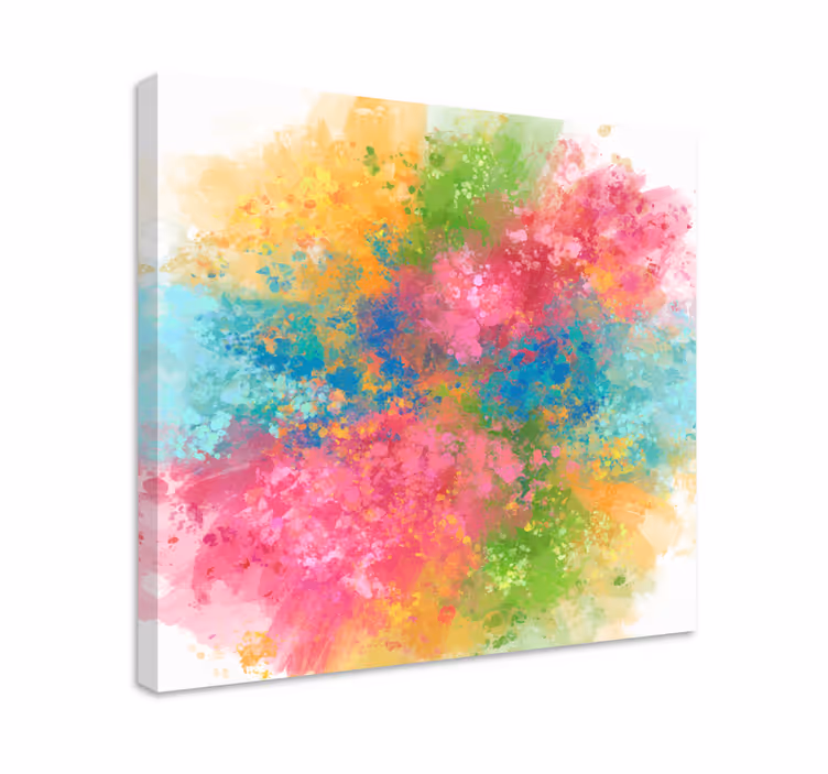 Colorfull splash paint  canvas art prints - TenStickers