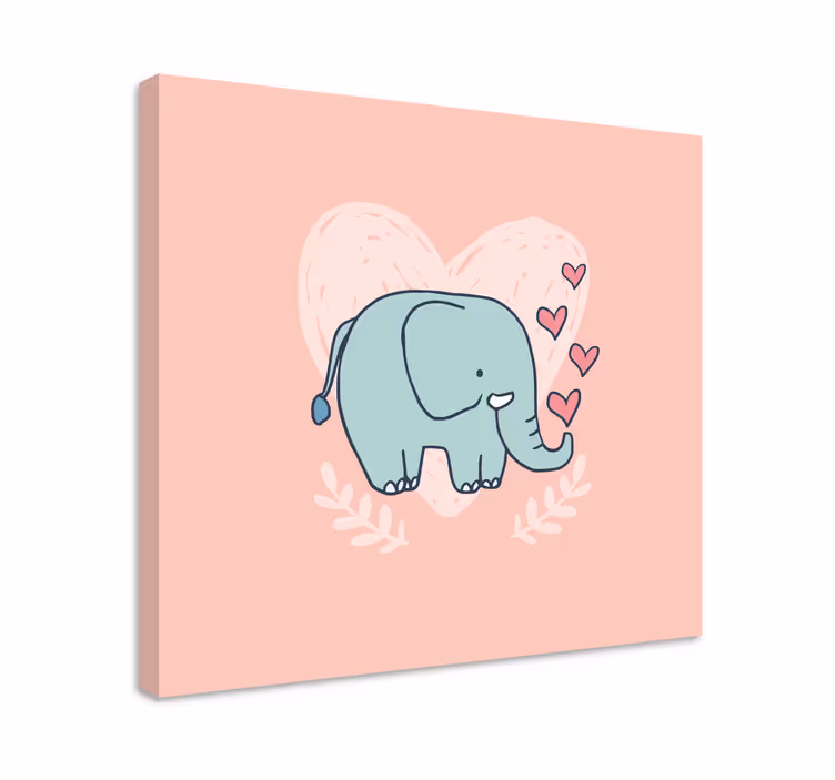 Elephant wallart sweet elephant affection - TenStickers