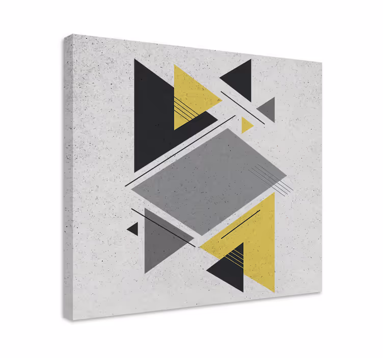 Geometric canvas geometric shapes composition - TenStickers