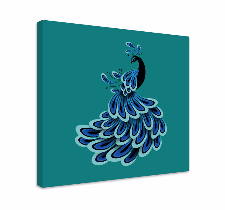 3d pictures wall art elegant peacock design - TenStickers