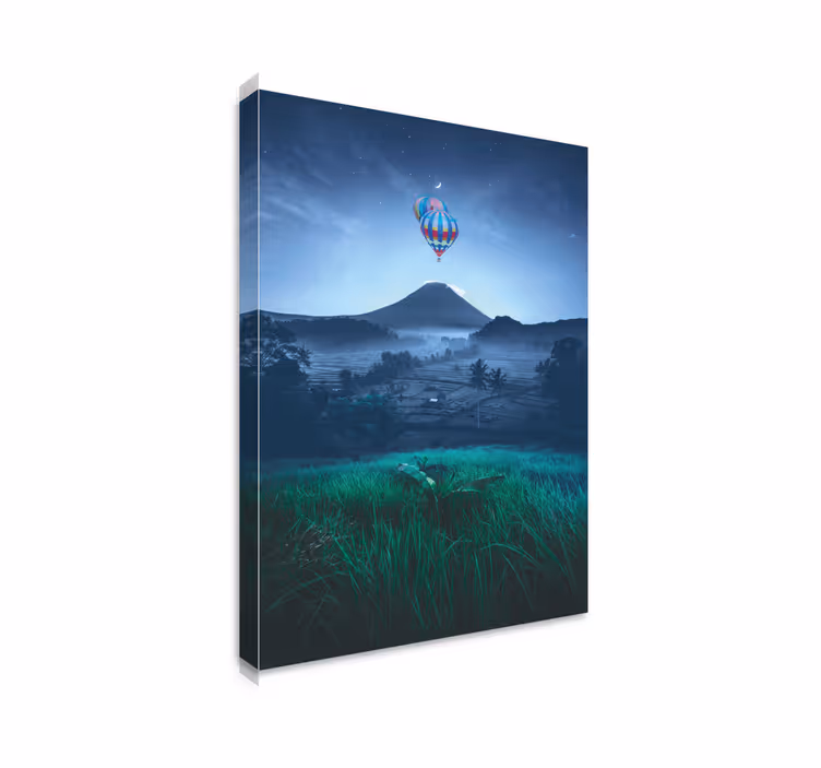 Hot air balloons in Indonesia city canvas print - TenStickers