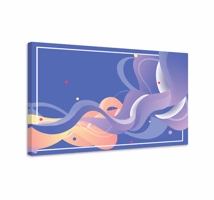 Modern canvas art of flowing abstract forms - TenStickers