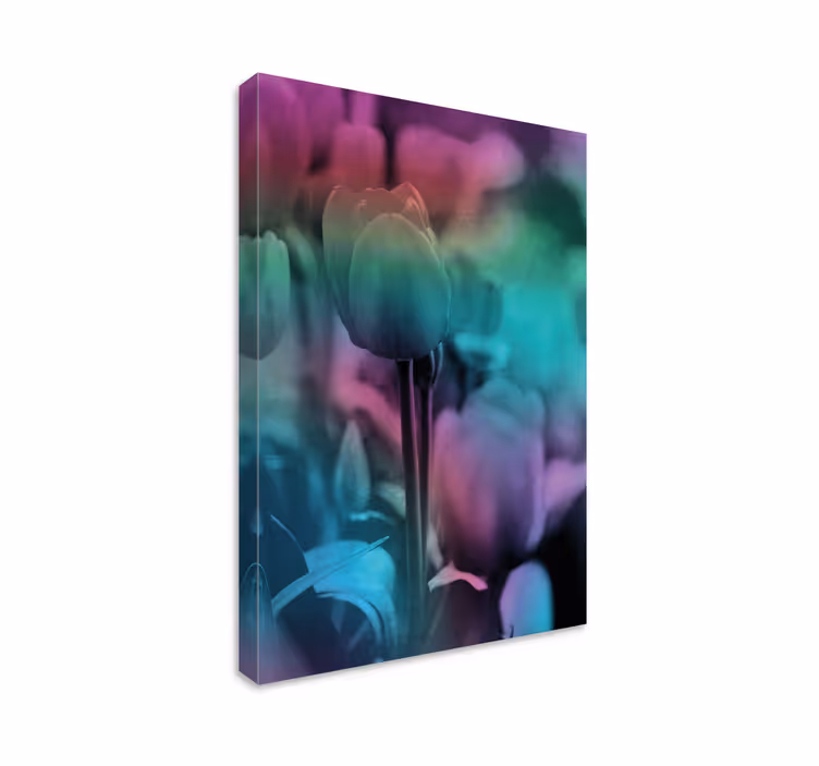 Flowers canvas soft floral outline - TenStickers