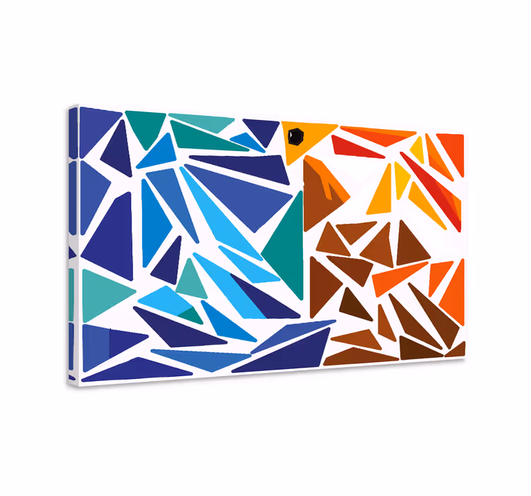 Geometric canvas abstract angular design - TenStickers