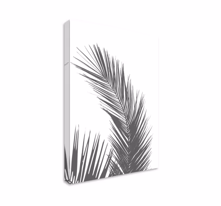 Flowers canvas elegant palm leaf - TenStickers