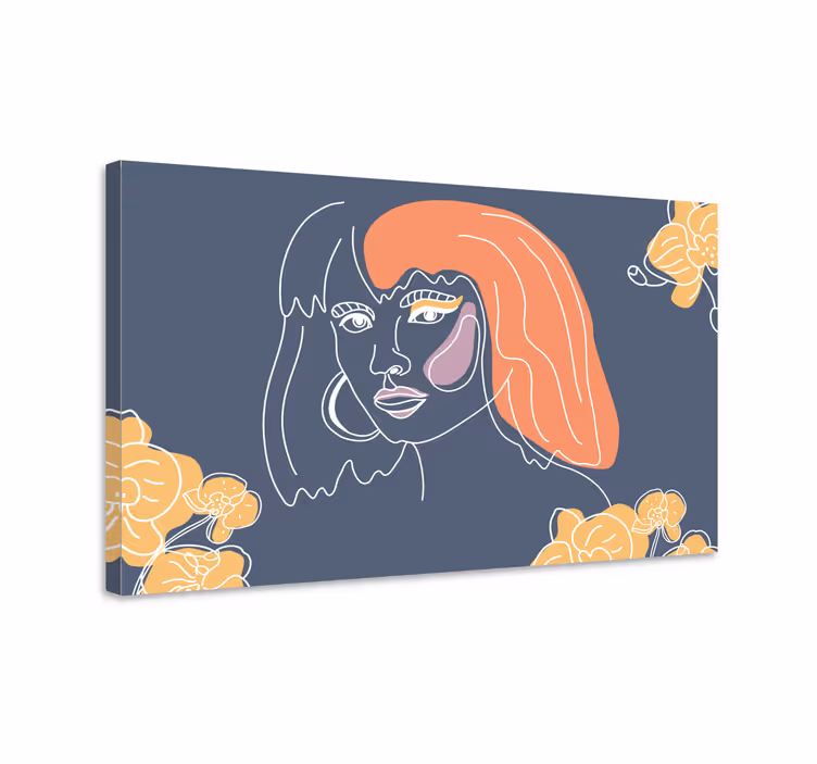 People canvas with conceptual botanical art - TenStickers