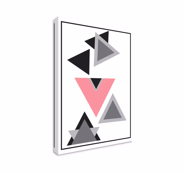 Geometric canvas abstract triangle design - TenStickers