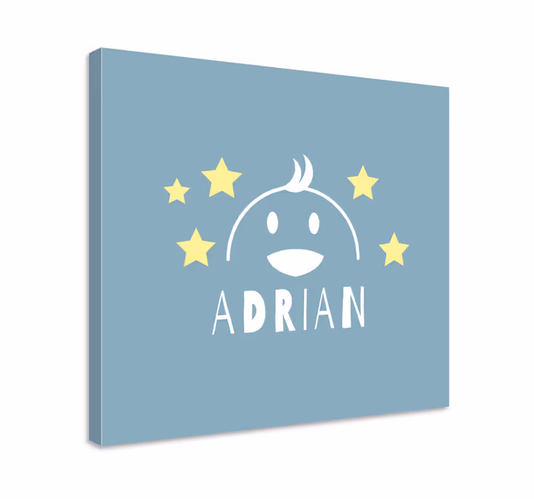 Nursery canvas cheerful character face - TenStickers