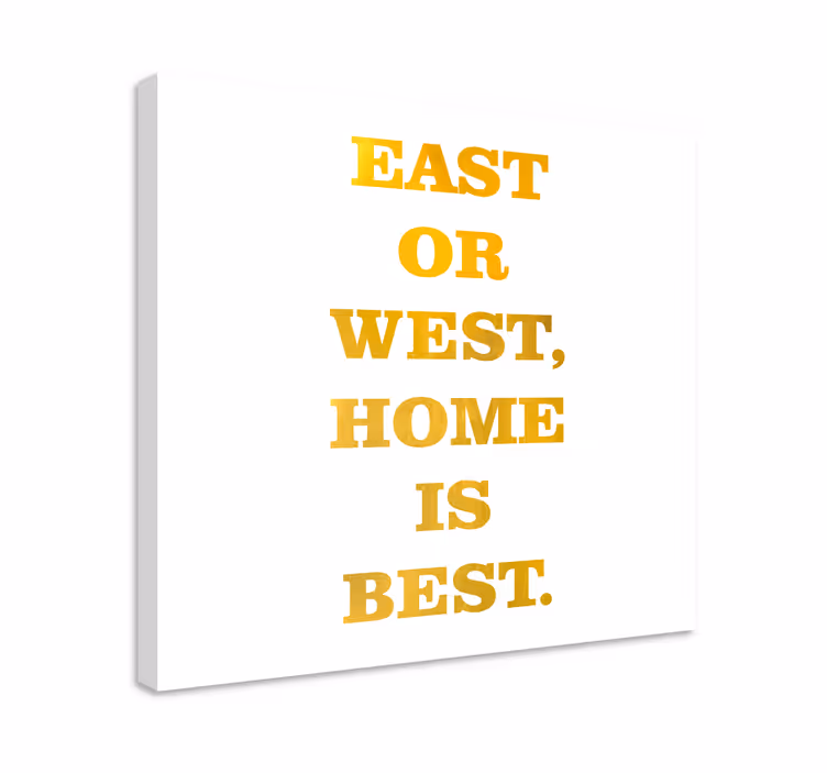 Quote canvas home or away - TenStickers