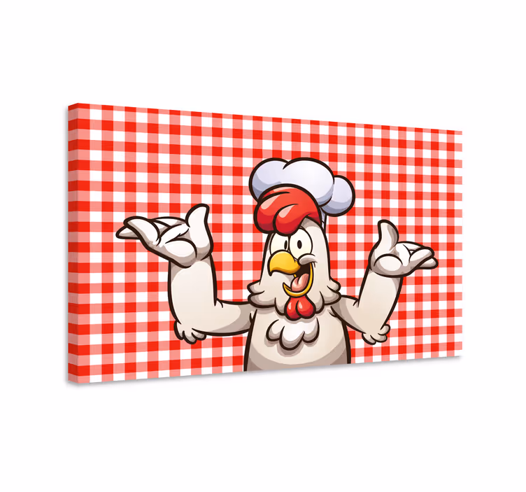 Chef Kitchen Character bird canvas wall art - TenStickers