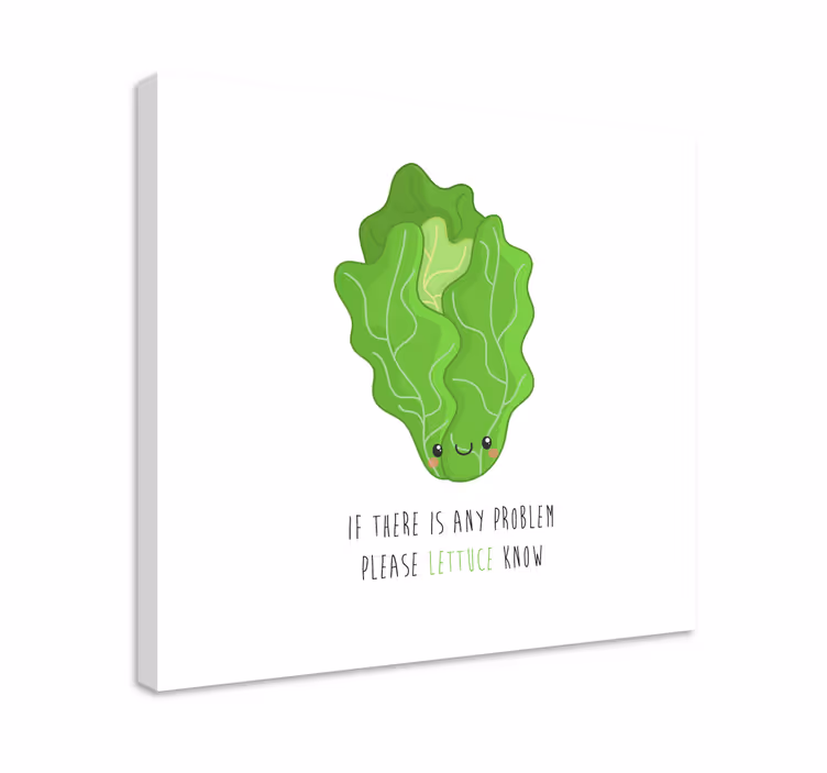 Fruit canvas wall art happy lettuce design - TenStickers