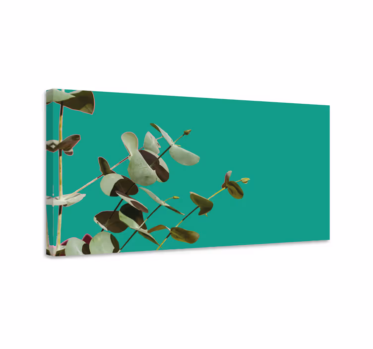 Flowers canvas eucalyptus leaf arrangement - TenStickers