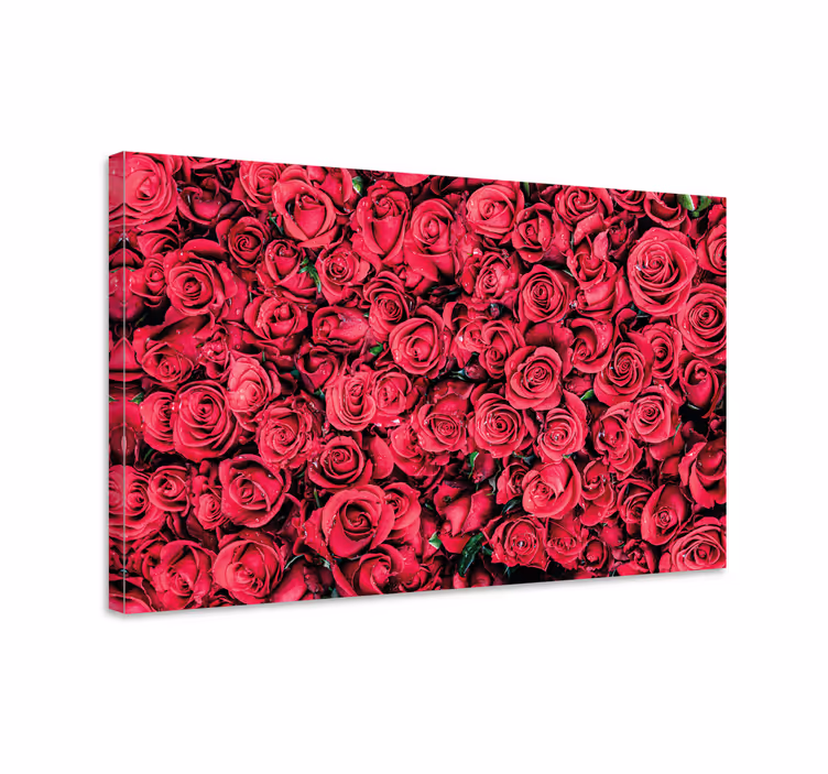 Flowers canvas rose petal arrangement - TenStickers