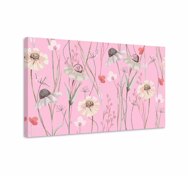 Flowers canvas delicate floral design - TenStickers