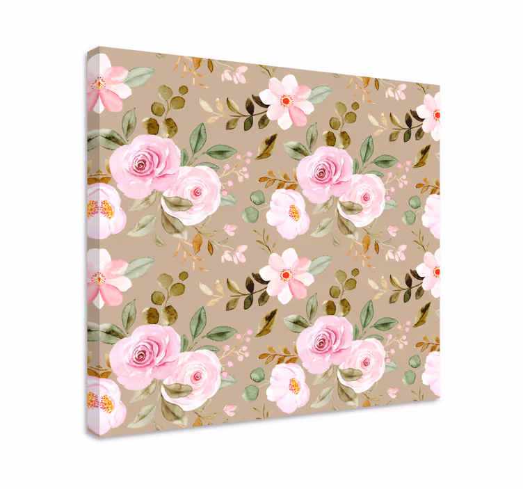 Flowers canvas blush bloom arrangement - TenStickers